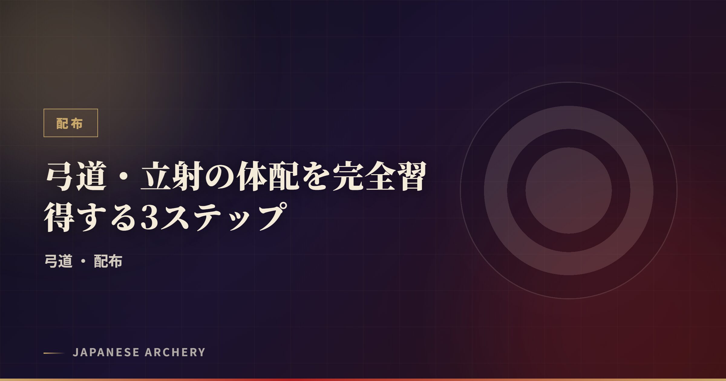 弓道・立射の体配を完全習得する3ステップ